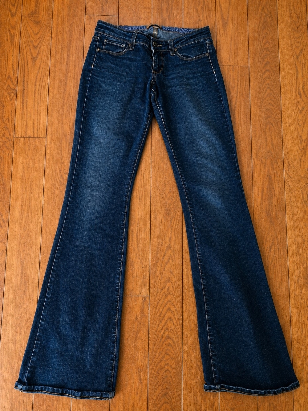 Paige Womens Jeans Size 27 Dark Wash Bootcut Stretch Denim Low Rise Pants